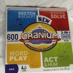 Cranium 3 In 1 Board Game Adult 4+ Players 2009 - 600 New Cards Great Condition
